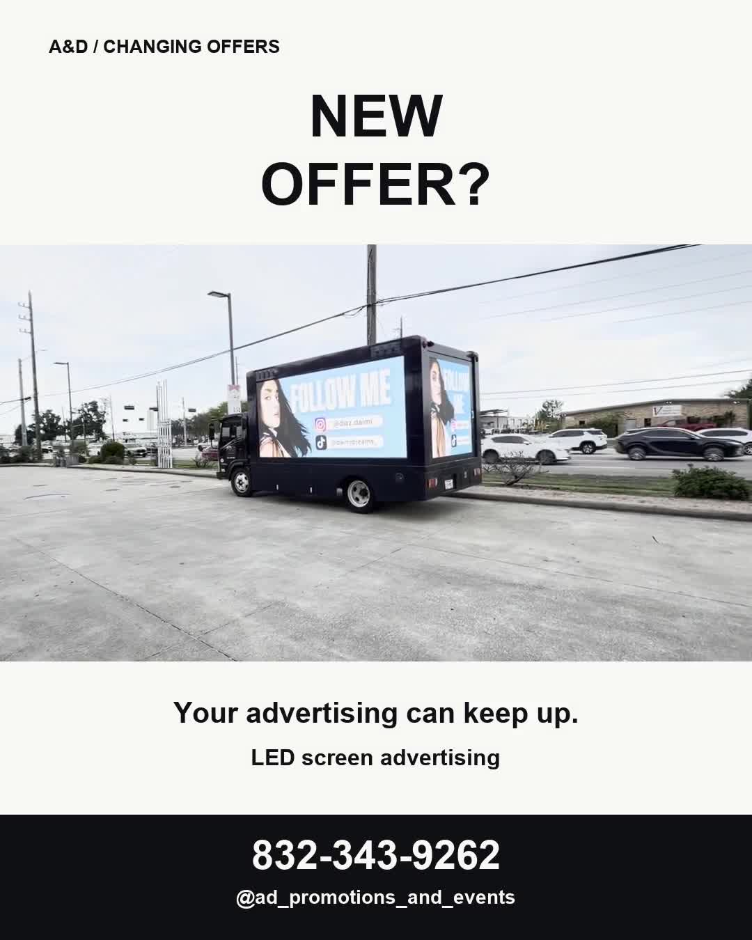 Promociones en las pantallas laterales y trasera